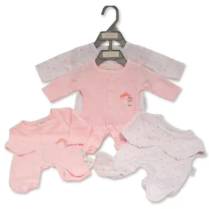 Premature Baby Girls Sleepsuit 2 Pack