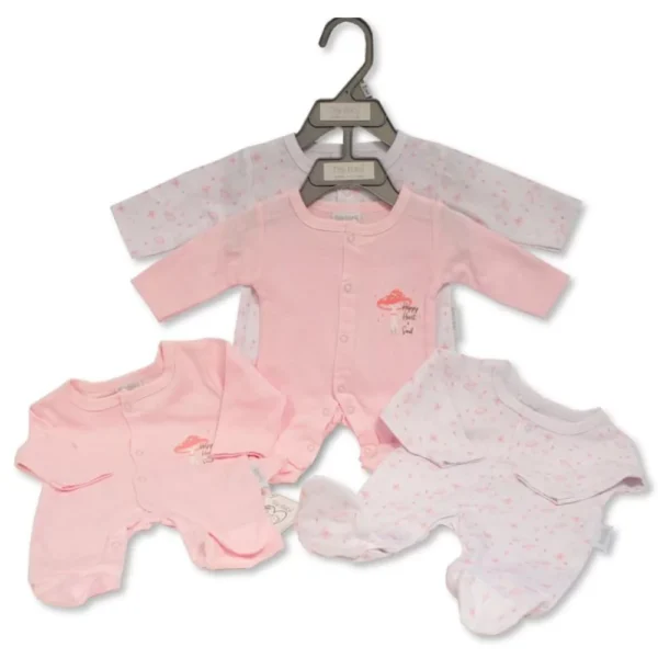 Premature Baby Girls Sleepsuit 2 Pack