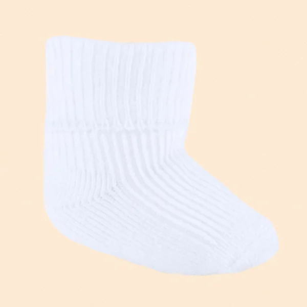 Premature White Turnover Ribbed 2 Pack Socks