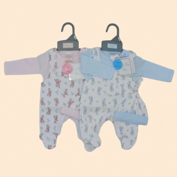 Rabbit Dungaree 3 Piece Set