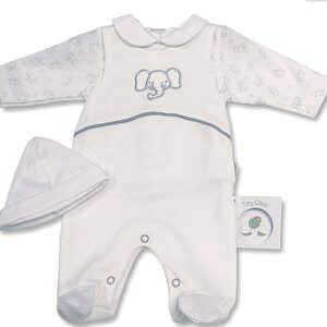 Premature Baby Elephant Dungaree 3-Piece Set