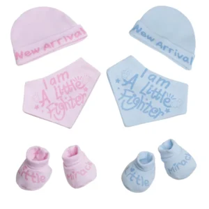 Tiny Baby Hat Bib & Bootees Set