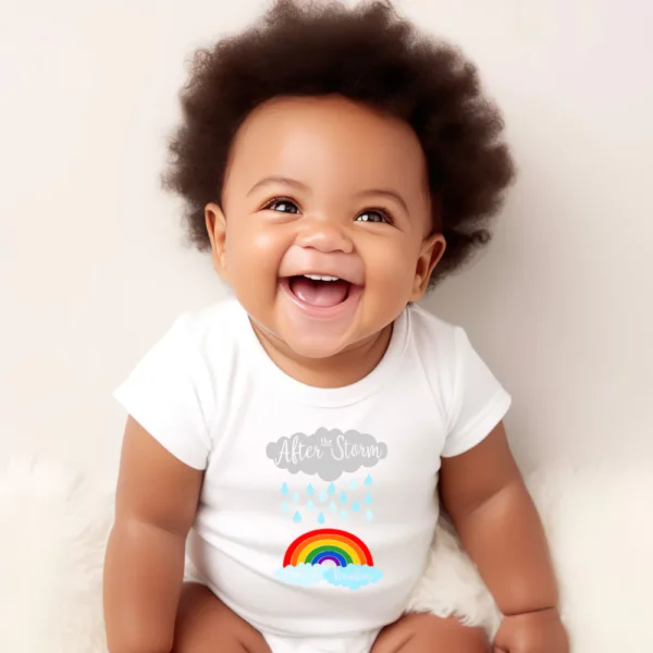 After The Storm Comes A Rainbow Baby Vest