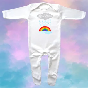 After The Storm Comes A Rainbow Envelope Neck Sleepsuit