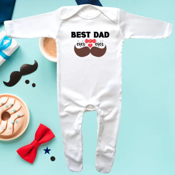 Best Dad Ever Ever Envelope Neck Sleepsuit