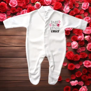 Bug's And Kisses Valentine Sleepsuit