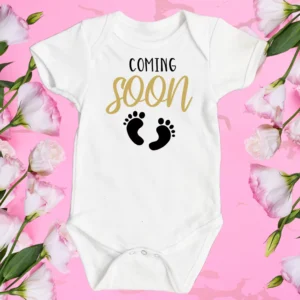 Coming Soon Baby Feet Vest