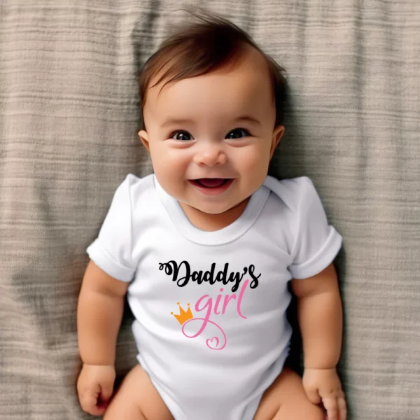 Daddy's Girl Crown Baby Vest