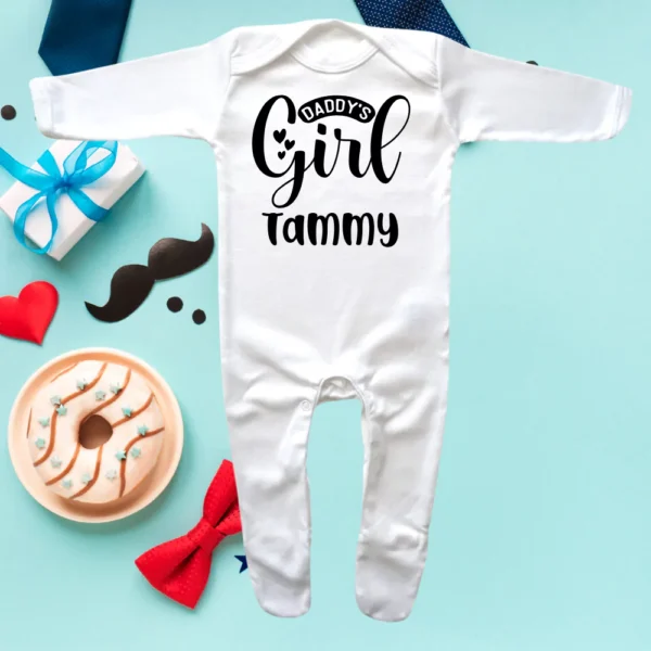 Daddy's Girl Envelope Neck Sleepsuit