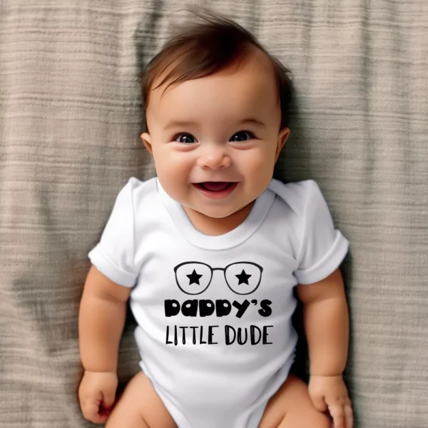 Daddy's Little Dude Baby Vest