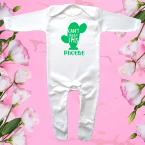 Envelope Neck Can't Touch This Skinny Cactus Sleepsuit