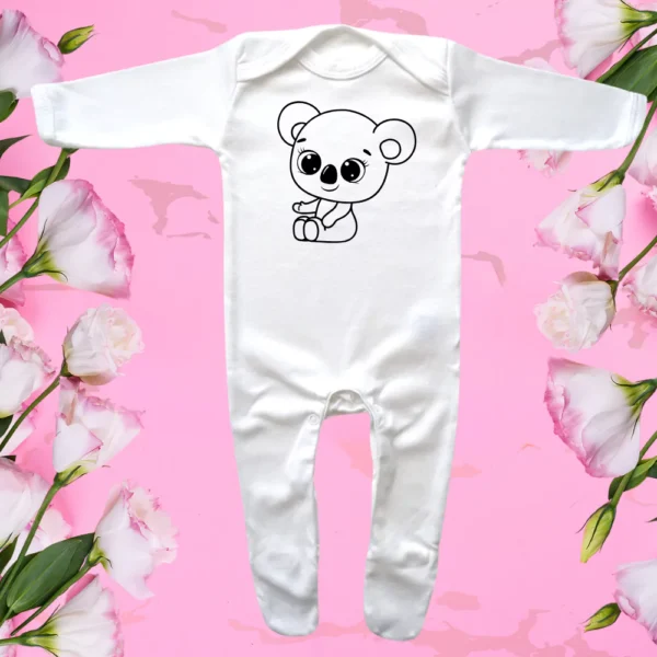 Envelope Neck Cute Koala Sleepsuit