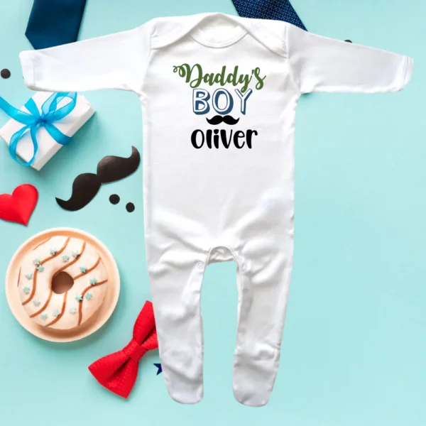 Envelope Neck Daddy's Boy Sleepsuit