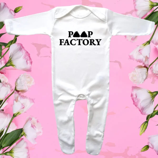 Envelope Neck Poop Factory Sleepsuit