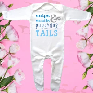 Envelope Neck Puppy Dog Tails Sleepsuit