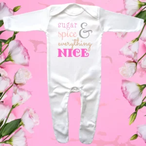 Envelope Neck Sugar And Spice Sleepsuit