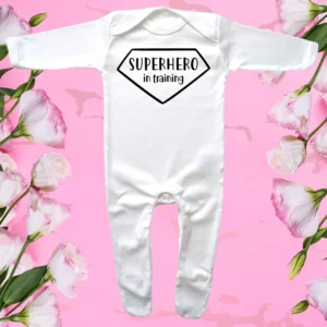 Envelope Neck Superhero In Training Sleepsuit