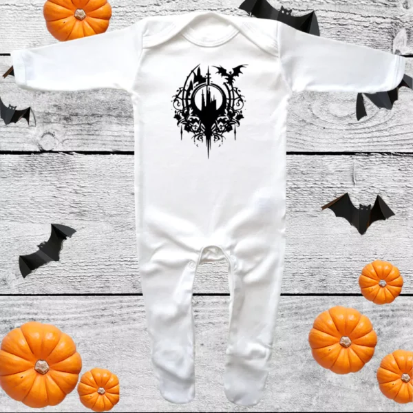 Gothic Castle Envelope Neck Sleepsuit