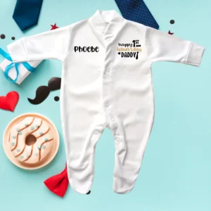 Happy 1st Father's Day Daddy Sleepsuit