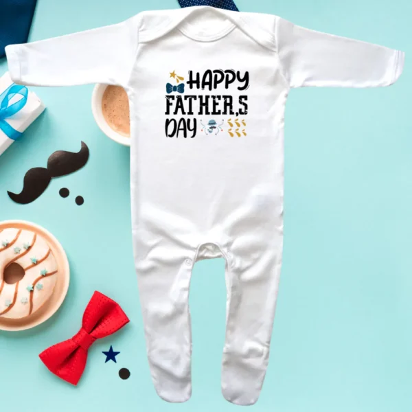 Happy Father's Day Envelope Neck Sleepsuit