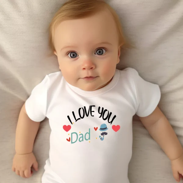 I Love You Dad Baby Vest