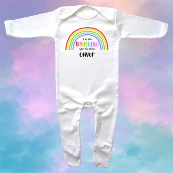 I'm The Rainbow After The Storm Envelope Neck Sleepsuit