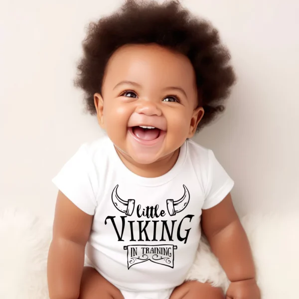 Little Viking In Training Baby Vest