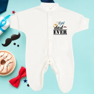 Micro Prem Personalised Best Dad Ever Sleepsuit