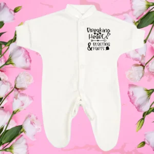 Micro Prem Breaking Hearts & Blasting Farts Sleepsuit