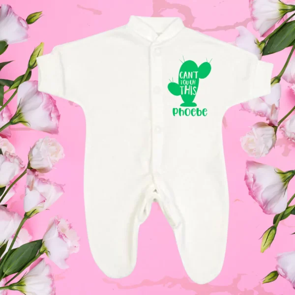 Micro Prem Can't Touch This Skinny Cactus Sleepsuit