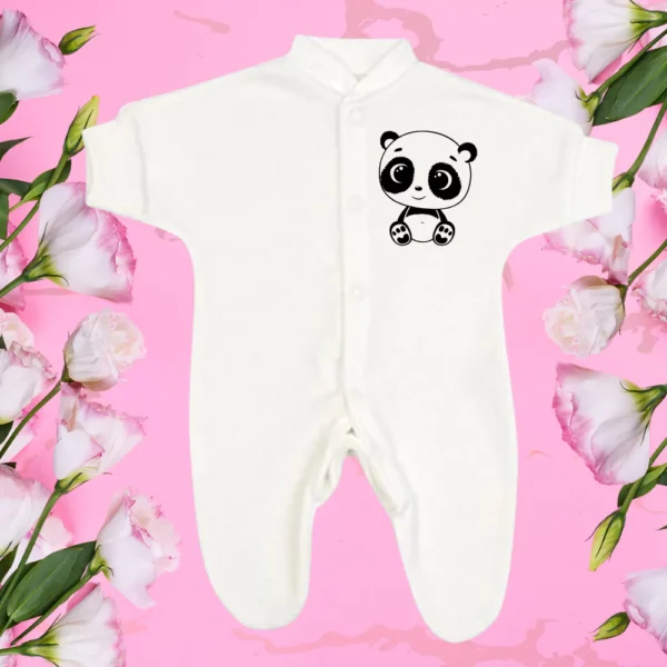 Micro Prem Cute Panda Sleepsuit