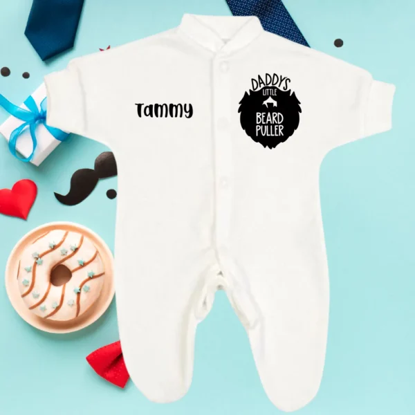 Micro Prem Daddy's Little Beard Puller Sleepsuit