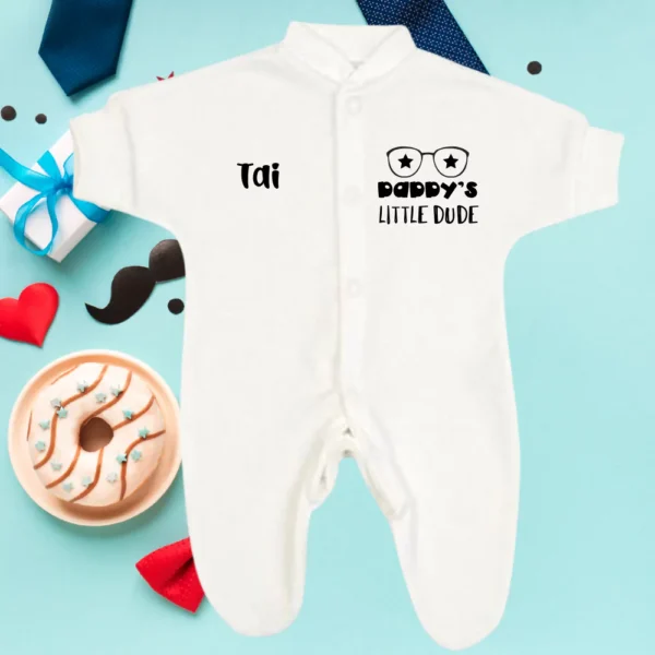 Micro Prem Daddy's Little Dude Sleepsuit