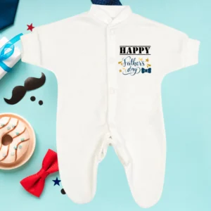 Micro Prem Happy Father's Day Bowtie Sleepsuit