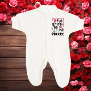 Micro Prem I'm Yours No Refund Valentines Sleepsuit