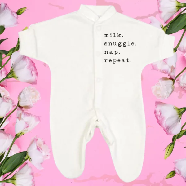 Micro Prem Milk Snuggle Nap Repeat Sleepsuit