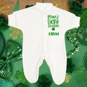 Micro Prem Mum's Lucky Charm St Patricks Day Sleepsuit