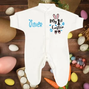 Micro Prem My 1st Easter Black Bunny Sleepsuit