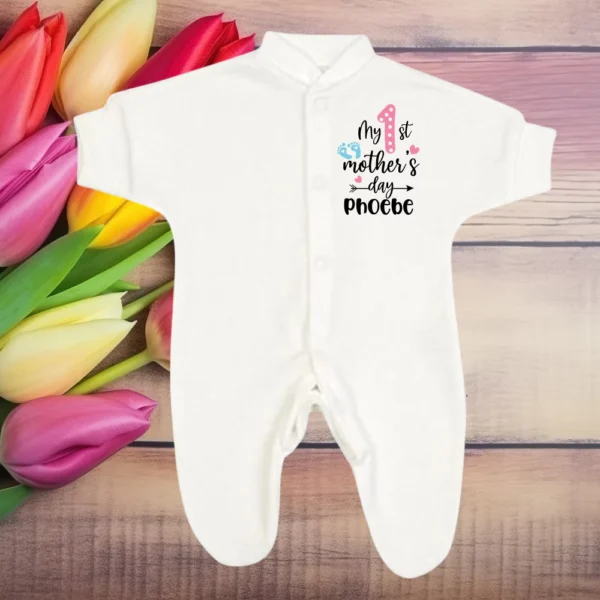 Micro Prem My 1st Mothers Day Baby Feet Sleepsuit