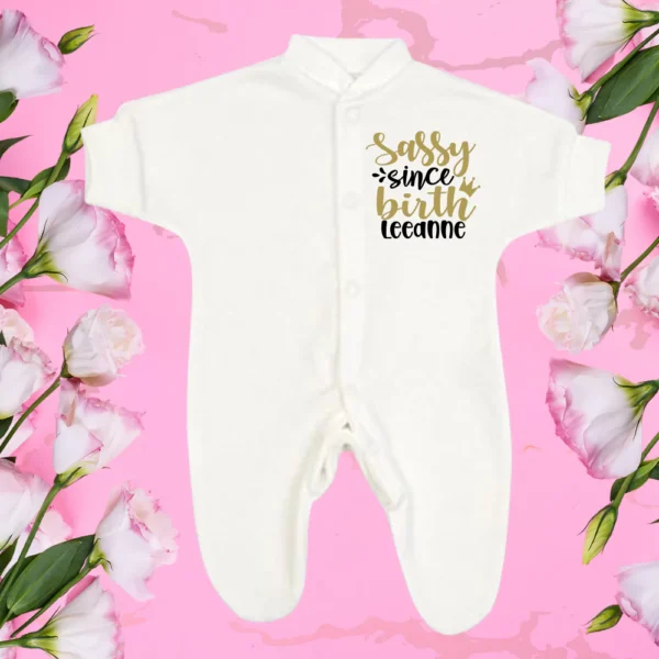 Micro Prem Sassy Since Birth Sleepsuit