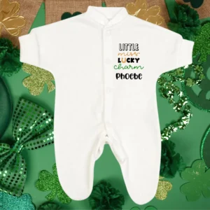 Micro Prem St Patricks Day Little Miss Lucky Charm Sleepsuit