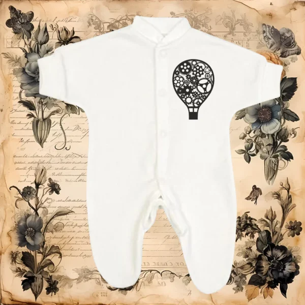 Micro Prem Steampunk Hot Air Balloon Sleepsuit