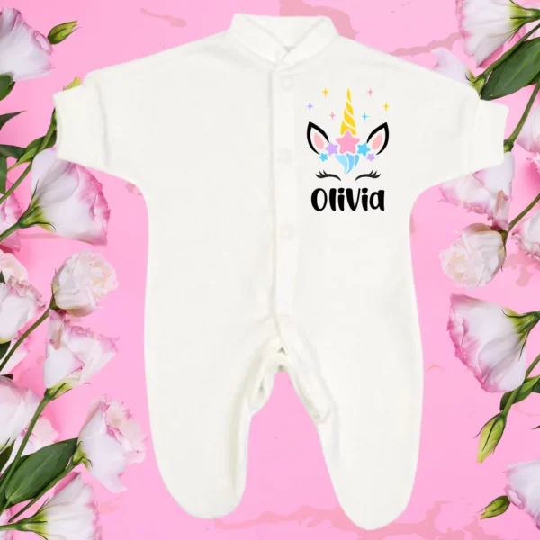 Micro Prem Unicorn Stars Sleepsuit