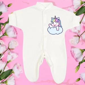 Micro Prem Unicorn Winking Cloud Wave Sleepsuit