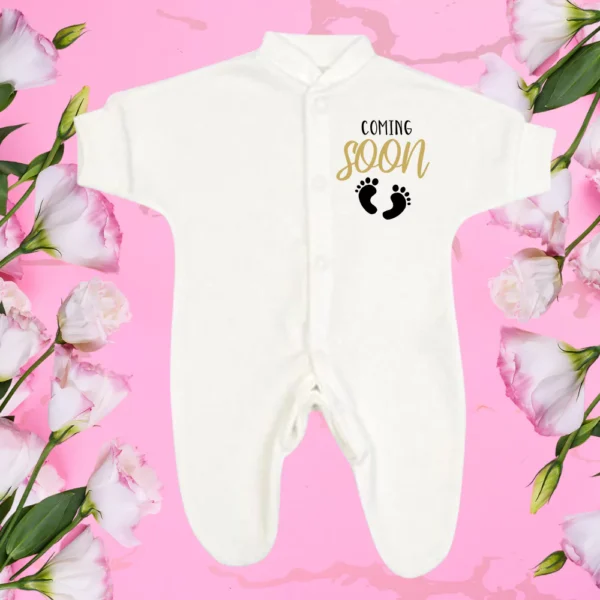 Micro Premature Coming Soon Baby Feet Sleepsuit