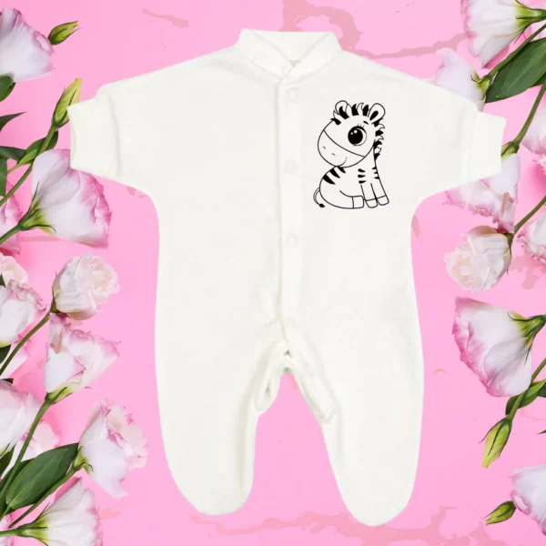 Micro Premature Cute Zebra Sleepsuit