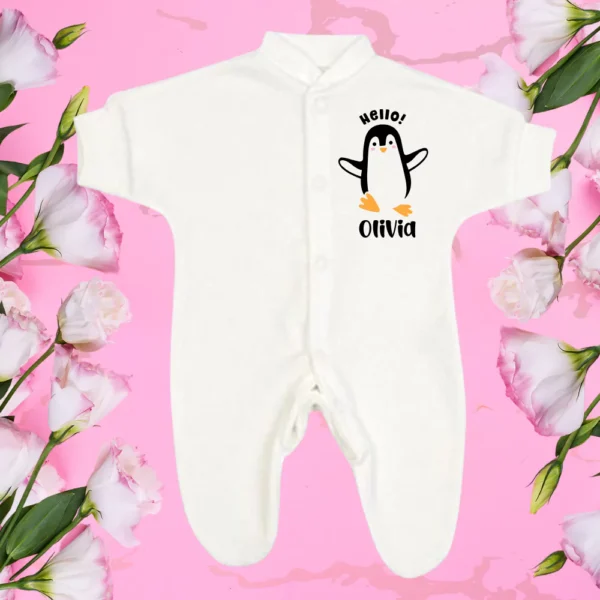 Micro Premature Hello Penguin Sleepsuit