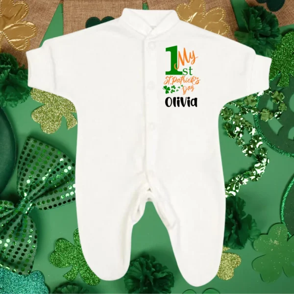 Micro Premature My 1st St Patricks Day Sleepsuit