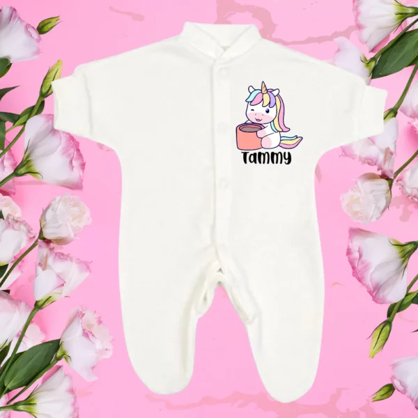 Micro Premature Unicorn Coffee Sleepsuit