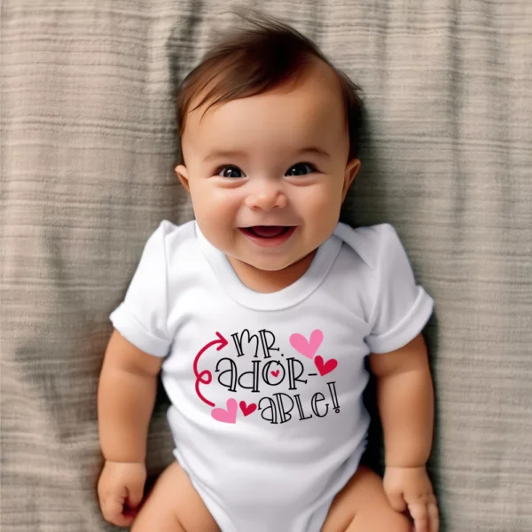 Mr Adorable Valentine Baby Vest